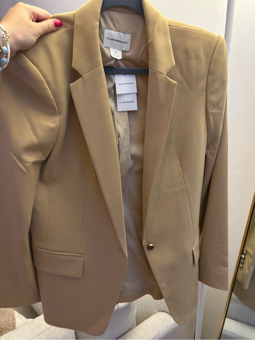 Club Monaco Tan Blazer Suit Jacket